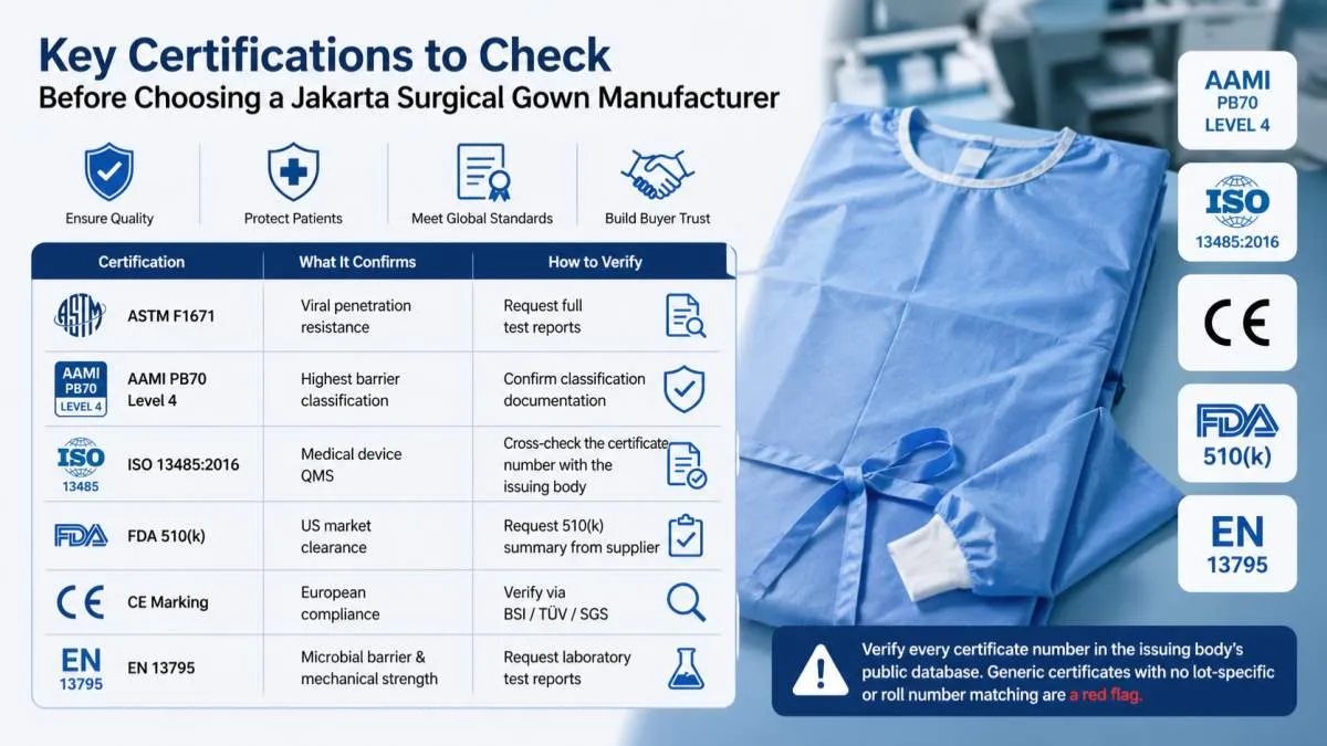 Key Certifications to Check Before Choosing a Jakarta Surgical Gown Manufacturer